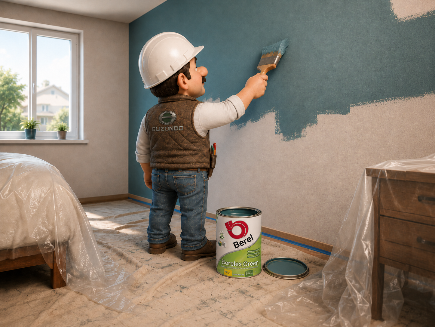 Pintor con kit Berelex Green