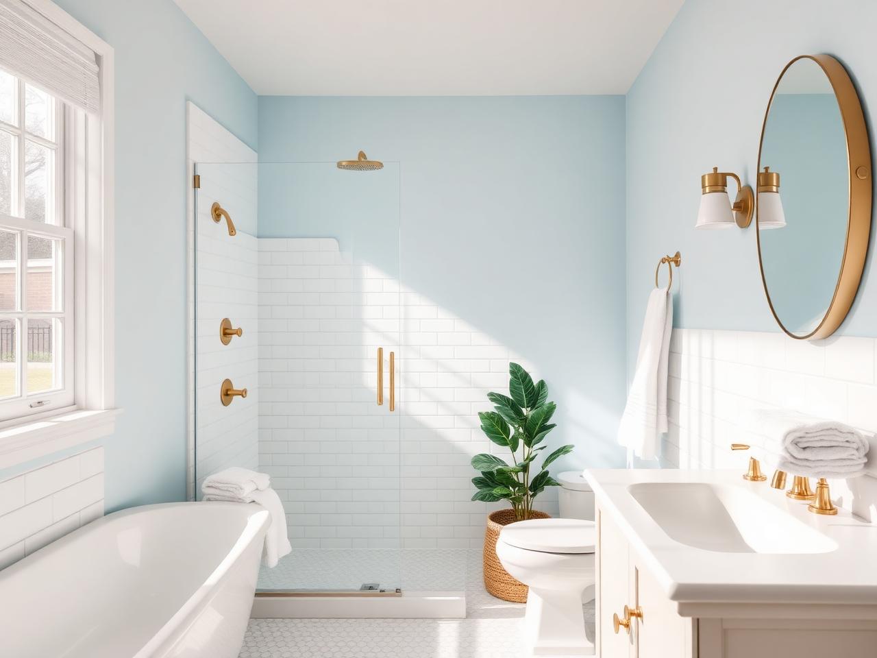 Fachada estilo Coastal fresca pintada con Borrowed From The Boys de Berel