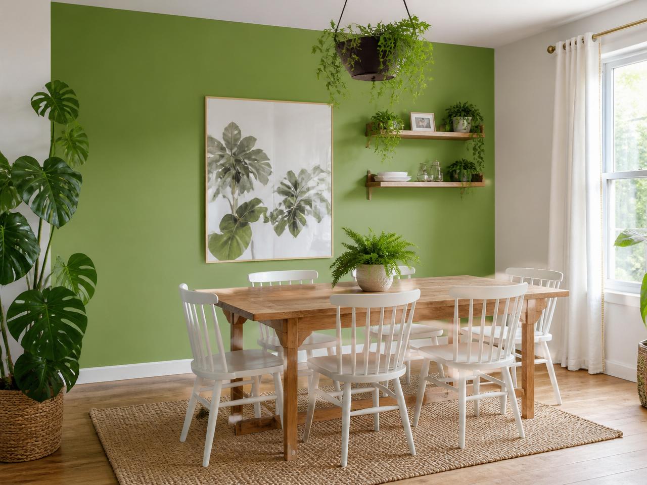 Fachada estilo Fresca biófila pintada con Verde Perico de Berel