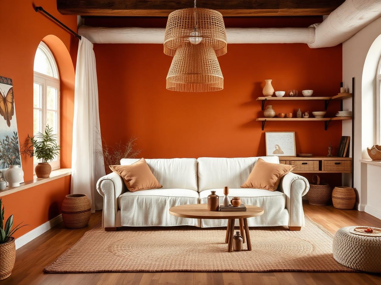 Fachada estilo Boho contemporánea pintada con Cazuela de Barro de Berel